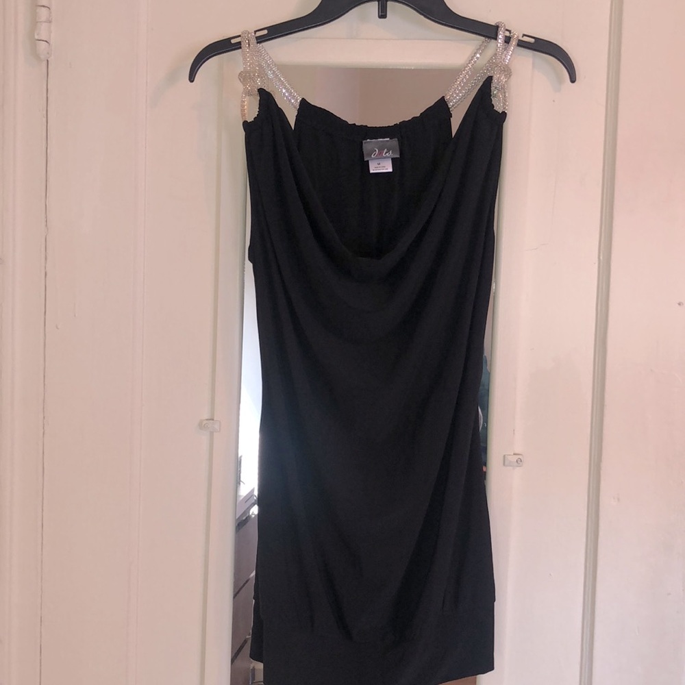 Dots Cowl Neck Top Size M NWOT